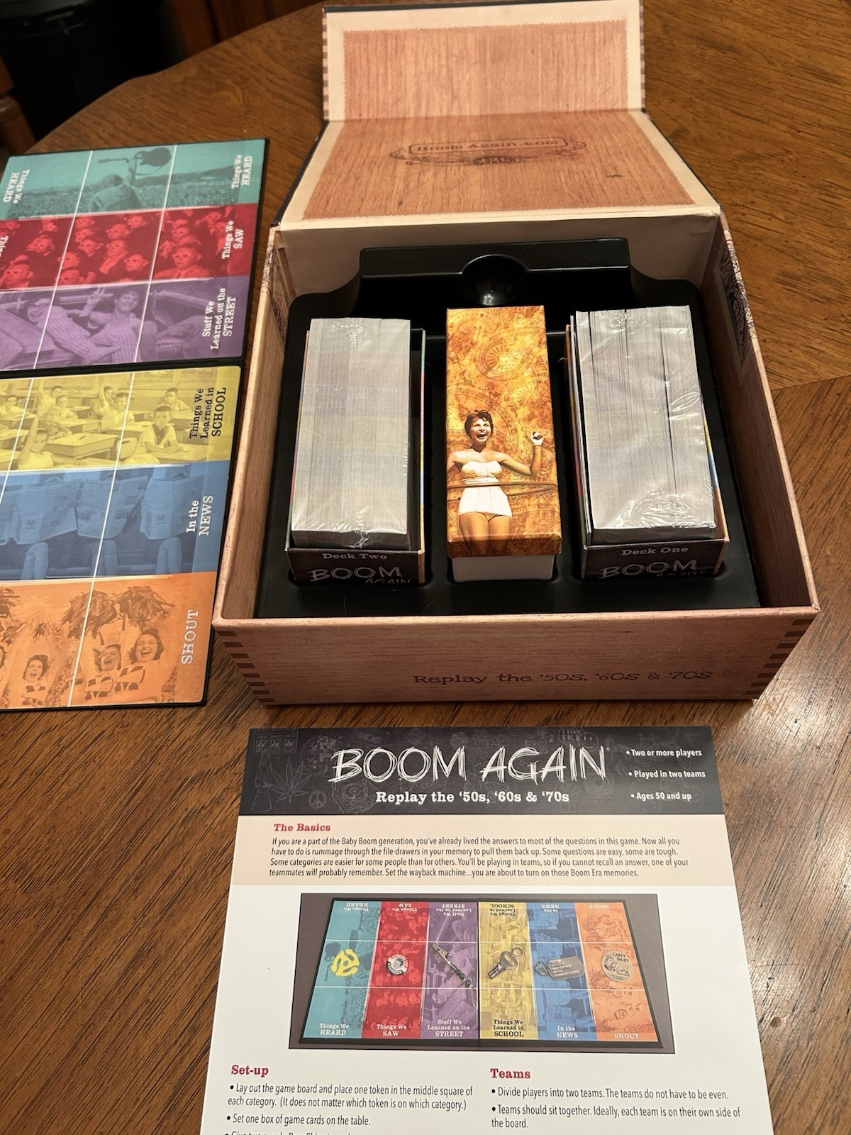 Boom Again Replay 50s, 60s, & 70s Board Game Music & Pop Culture New Open Box