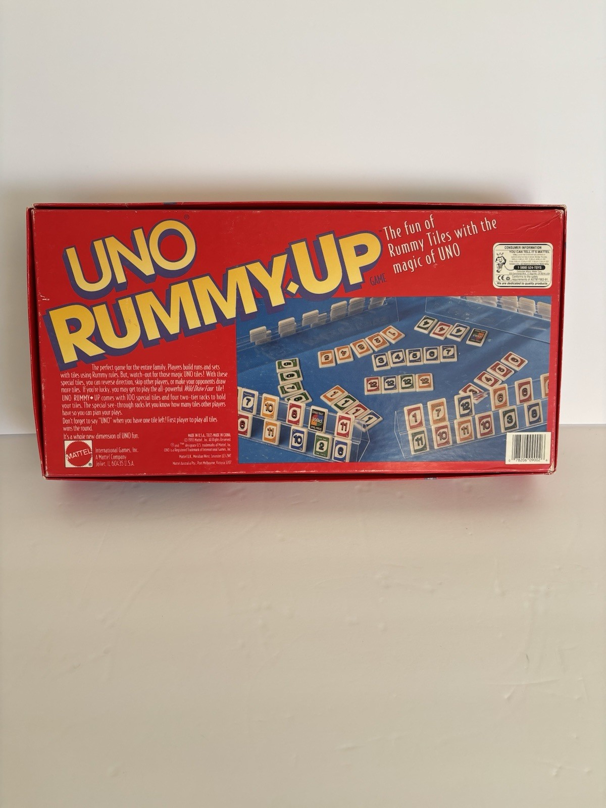 Uno Rummy Up Game Fun Of Rummy Tiles 1993 READ