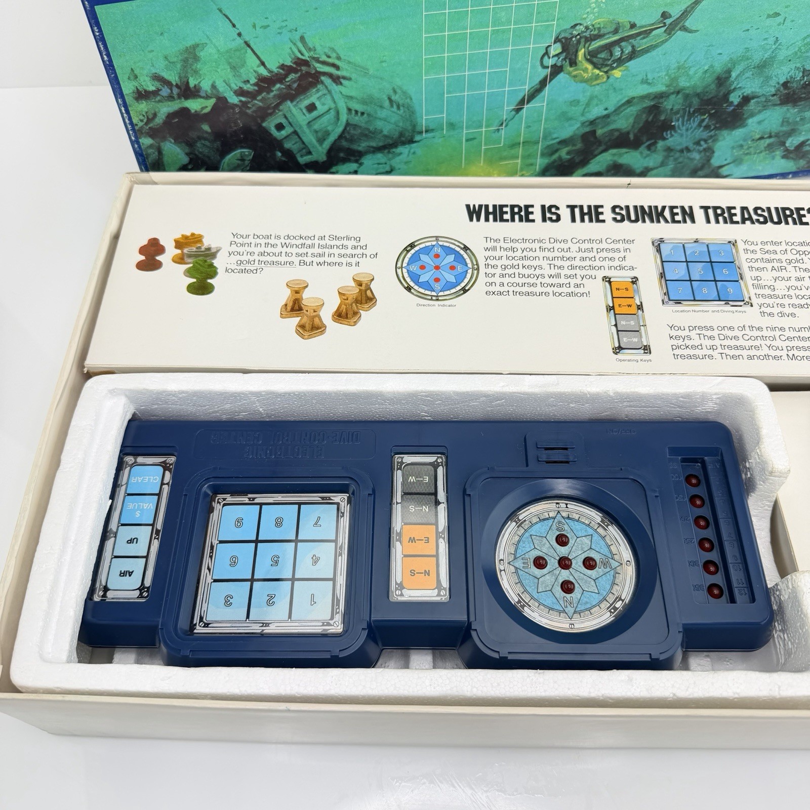 Vintage 1982 Parker Brothers Lost Treasure Game Deep Sea Diving Works – No Dice