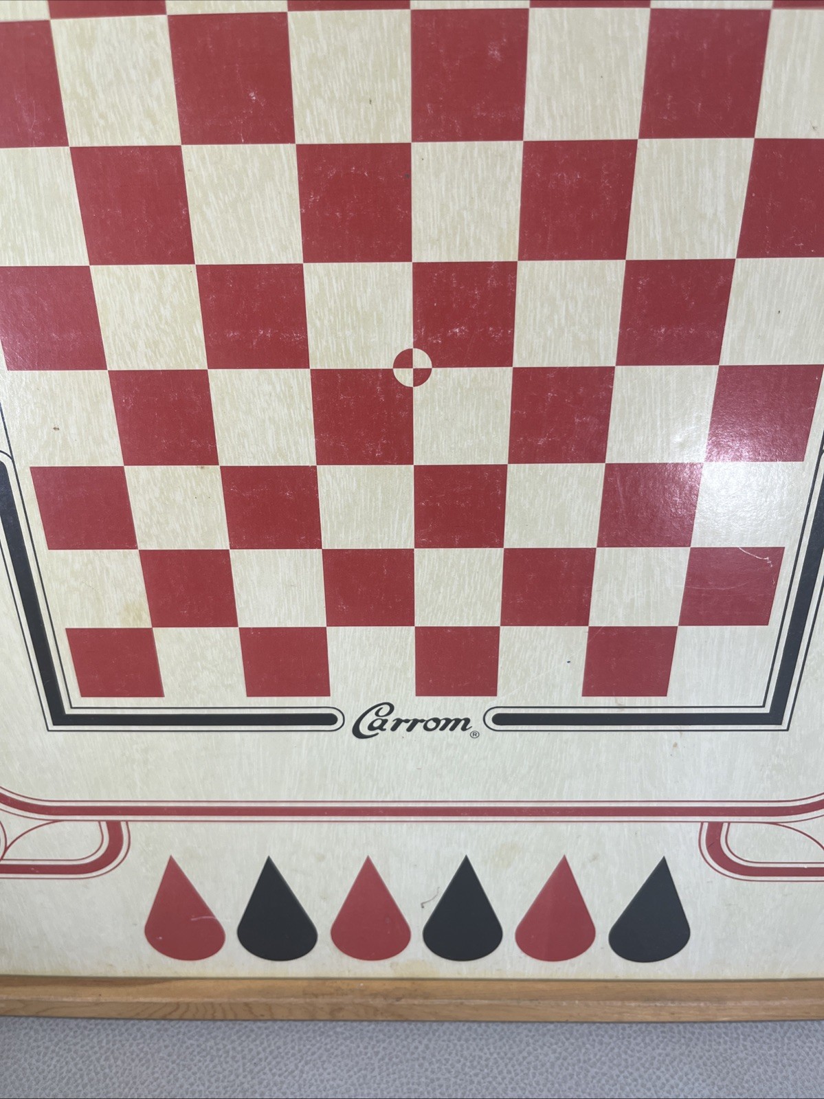 Carrom Double Sided Game Board With Attached Hanger. Game Room/man Cave.
