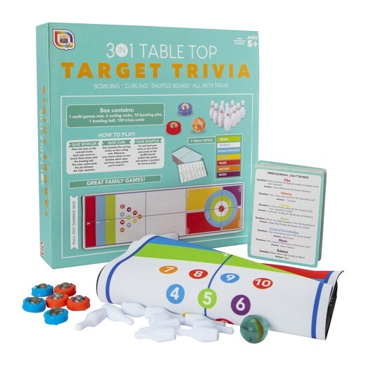 3-in-1 target trivia board game, Holiday Gift Idea.