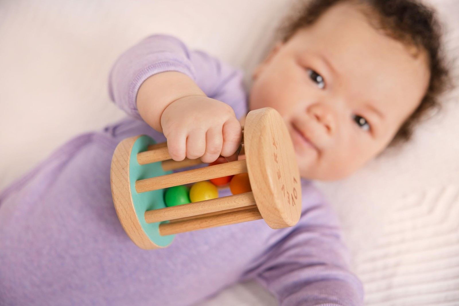Baby Rattle Montessori Rolling Toy 12 Weeks+ Lovevery Starting infant toddler