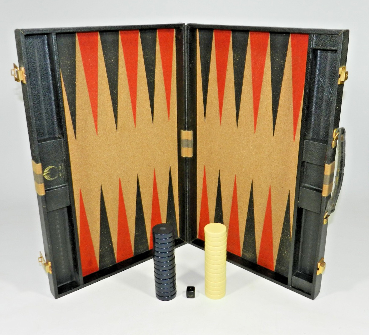 Vintage Tournament Backgammon Board Set 1.75″ x 3/8″