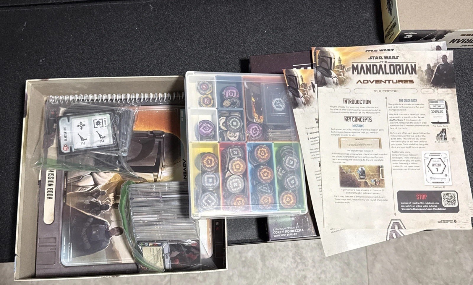 Mandalorian Adventures Board Game W/ Expansion. *ALL CARDS SLEEVED*