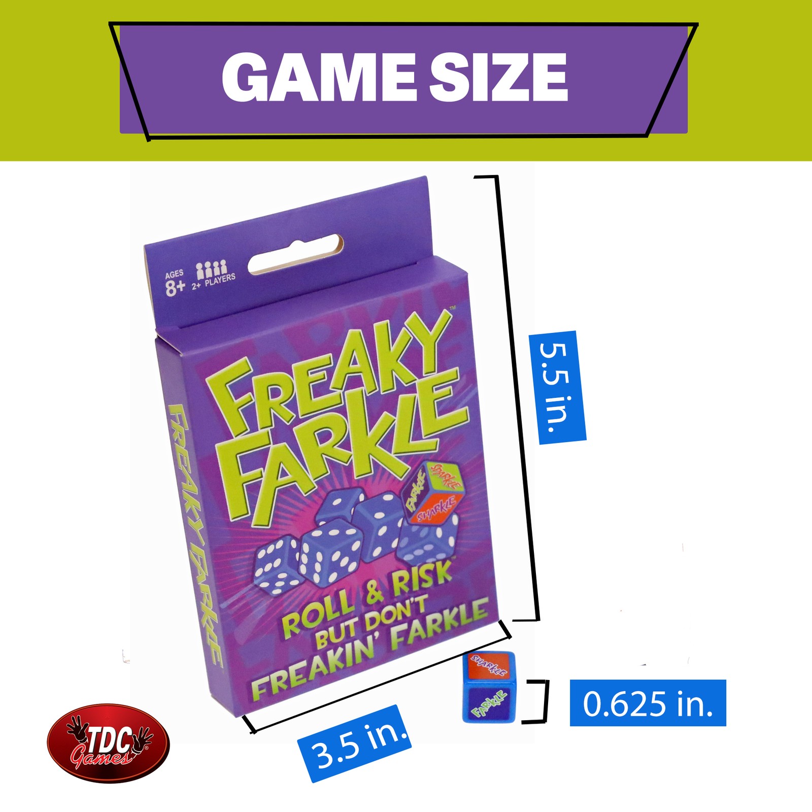 Freaky Farkle Dice Game, Great for Party Favors, Family Games, Stocking