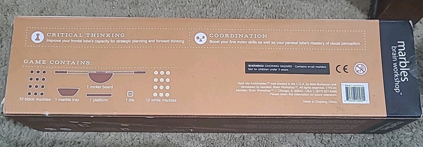 ROCK ME ARCHIMEDES Strategic Wooden Board Game By Marbles: Brain Workshop New