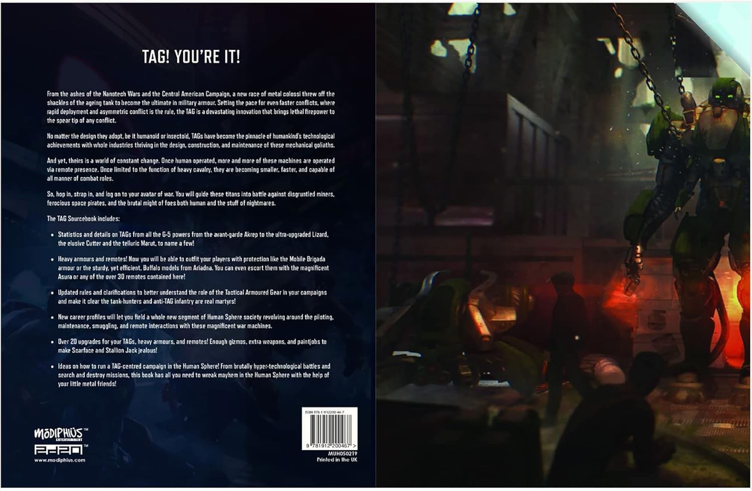 Infinity: Tags (Tactical Armoured Gears) – Paperback Book, RPG