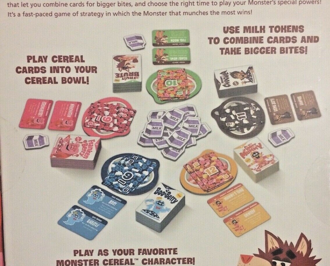 General Mills Cereal Monster Crunch! Breakfast Battle Game Boo Berry + Ad Icons