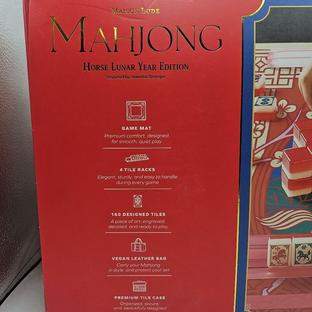 Deluxe Maison Lude Mahjong Horse Lunar Year Edition Starter Kit New-Open Box