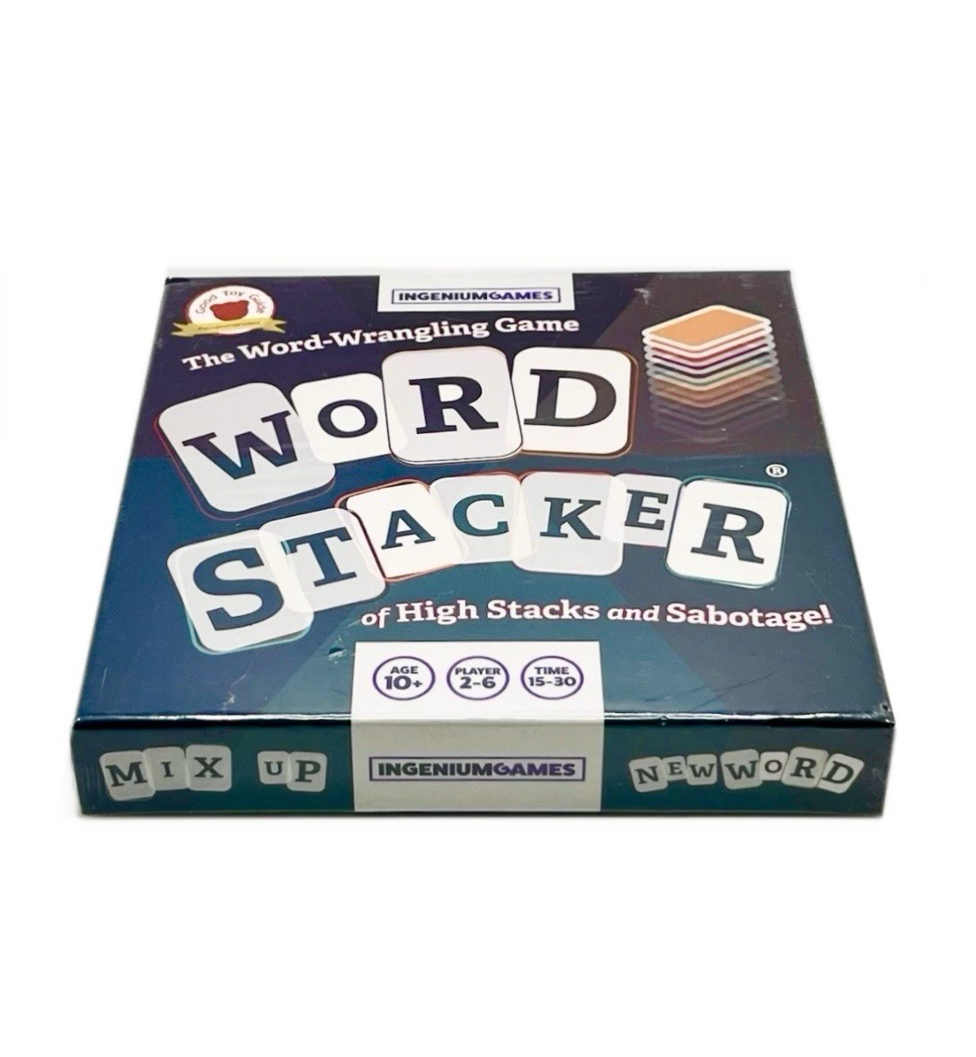 WORD STACKER Family Word Building Game, 2-6 Players 10yr+ ~ Ingenium Games NEW