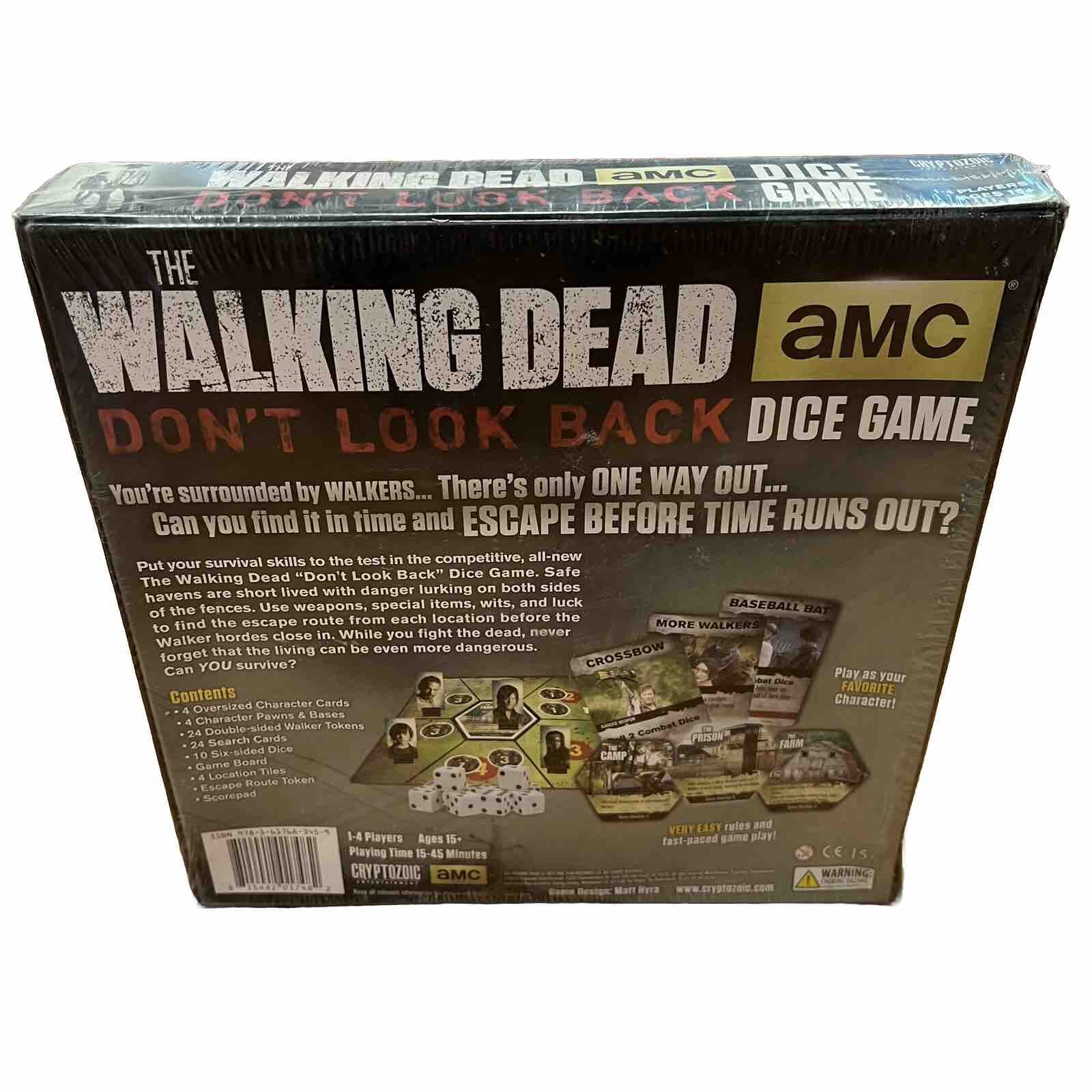 THE WALKING DEAD: Don’t Look Back Dice Board Game 2014 Cryptozoic 100% Complete