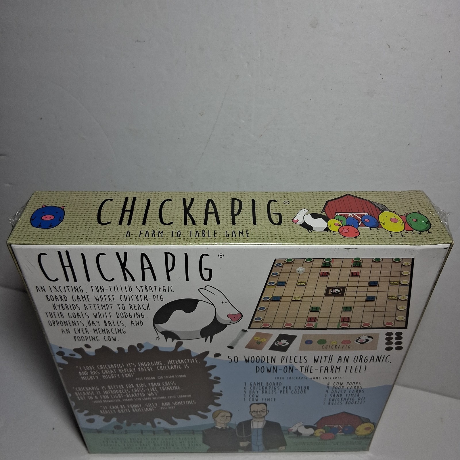 Chickapig Strategic Board Game Family Friendly Game For 2 or 4 Players with Chi