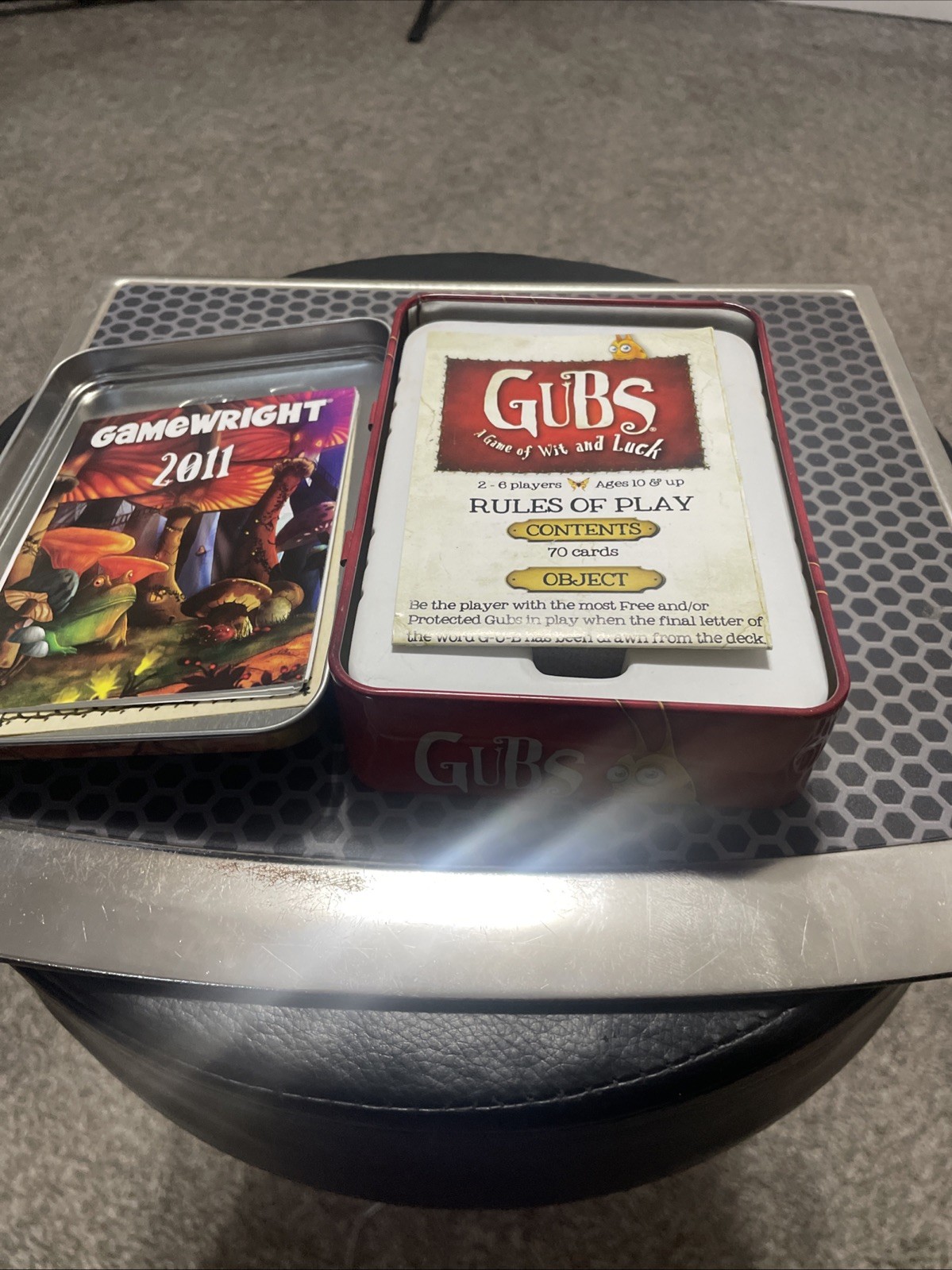 Gamewright: GUBS A Game of Wit and Luck (complete with tin case and sticker)