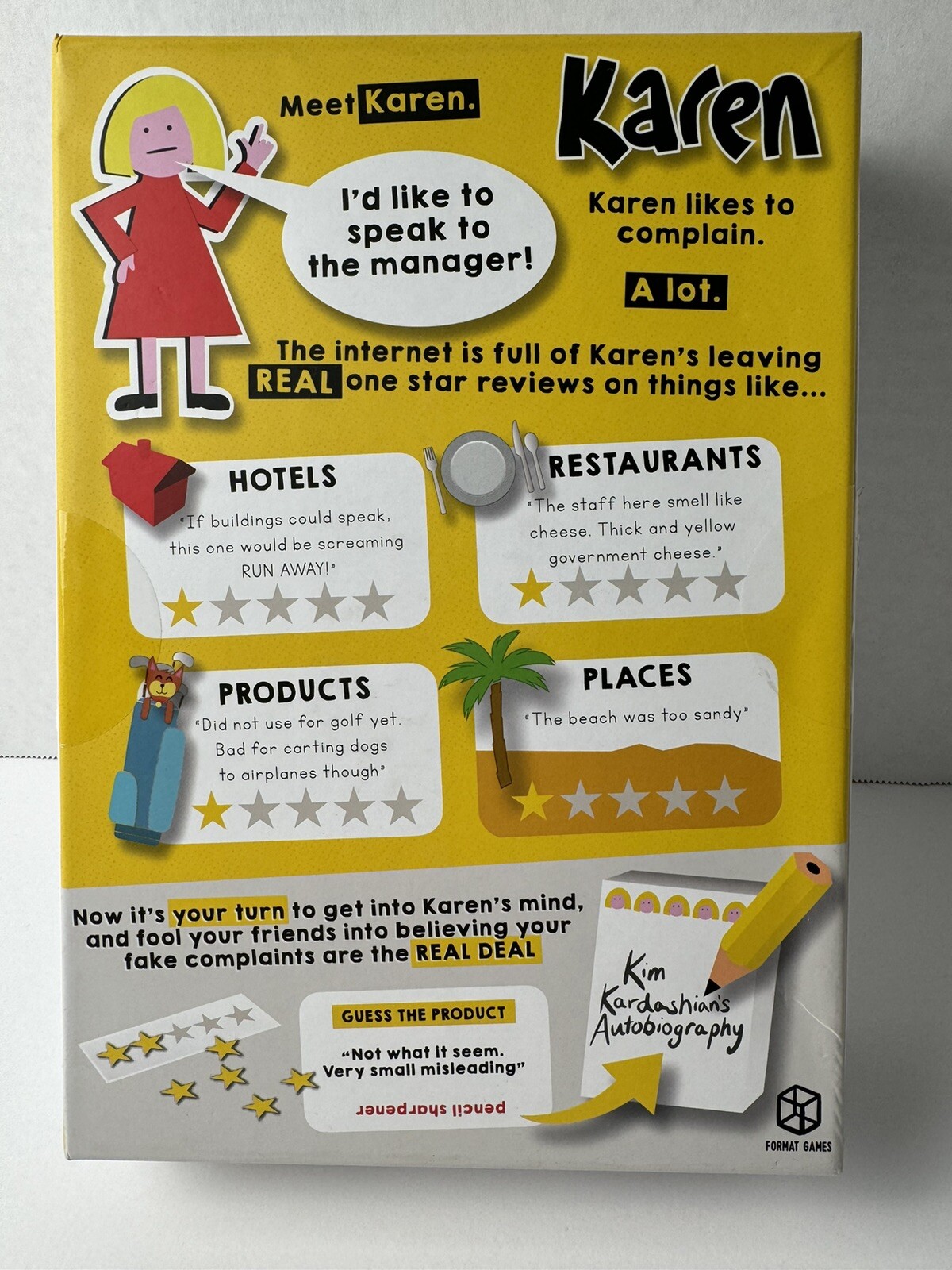 Karen The game of one star reviews. 3-10 players, ages 14 and up