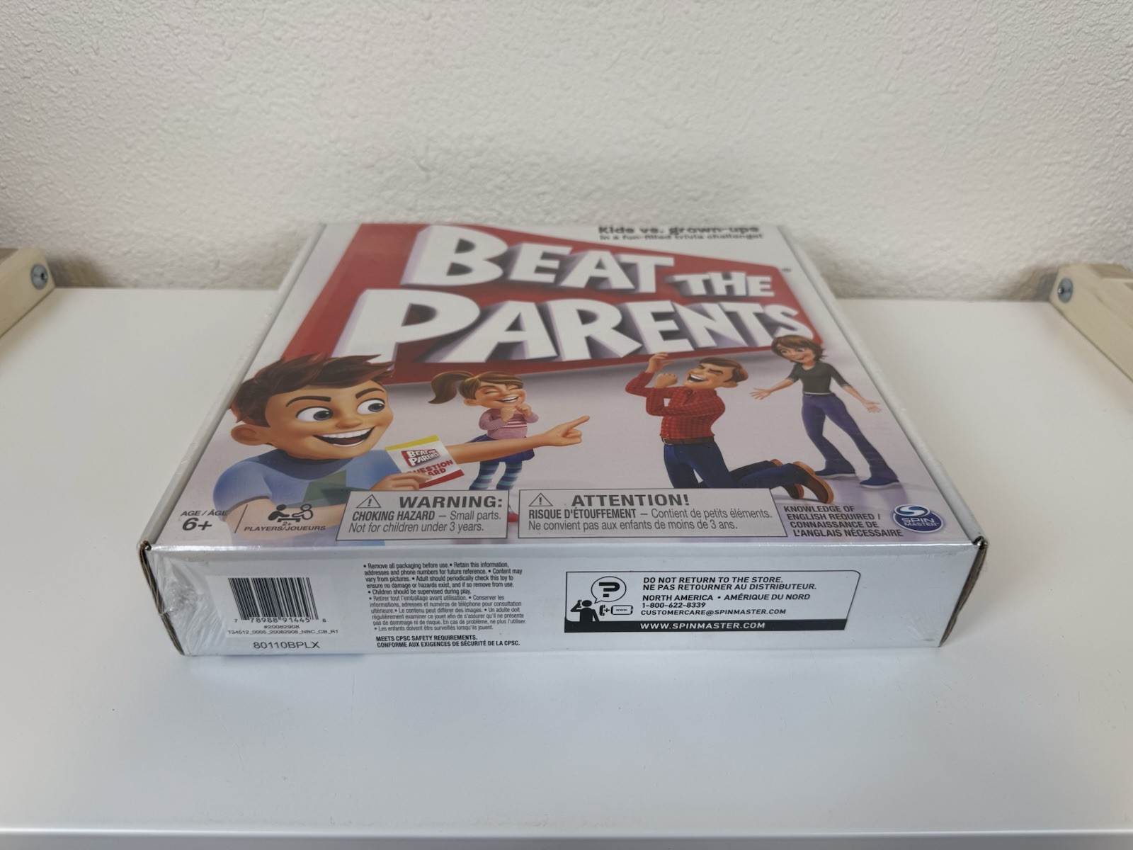 Beat The Parents Board Game SEALED Spin Master Family Trivia Kids vs Adults 6+