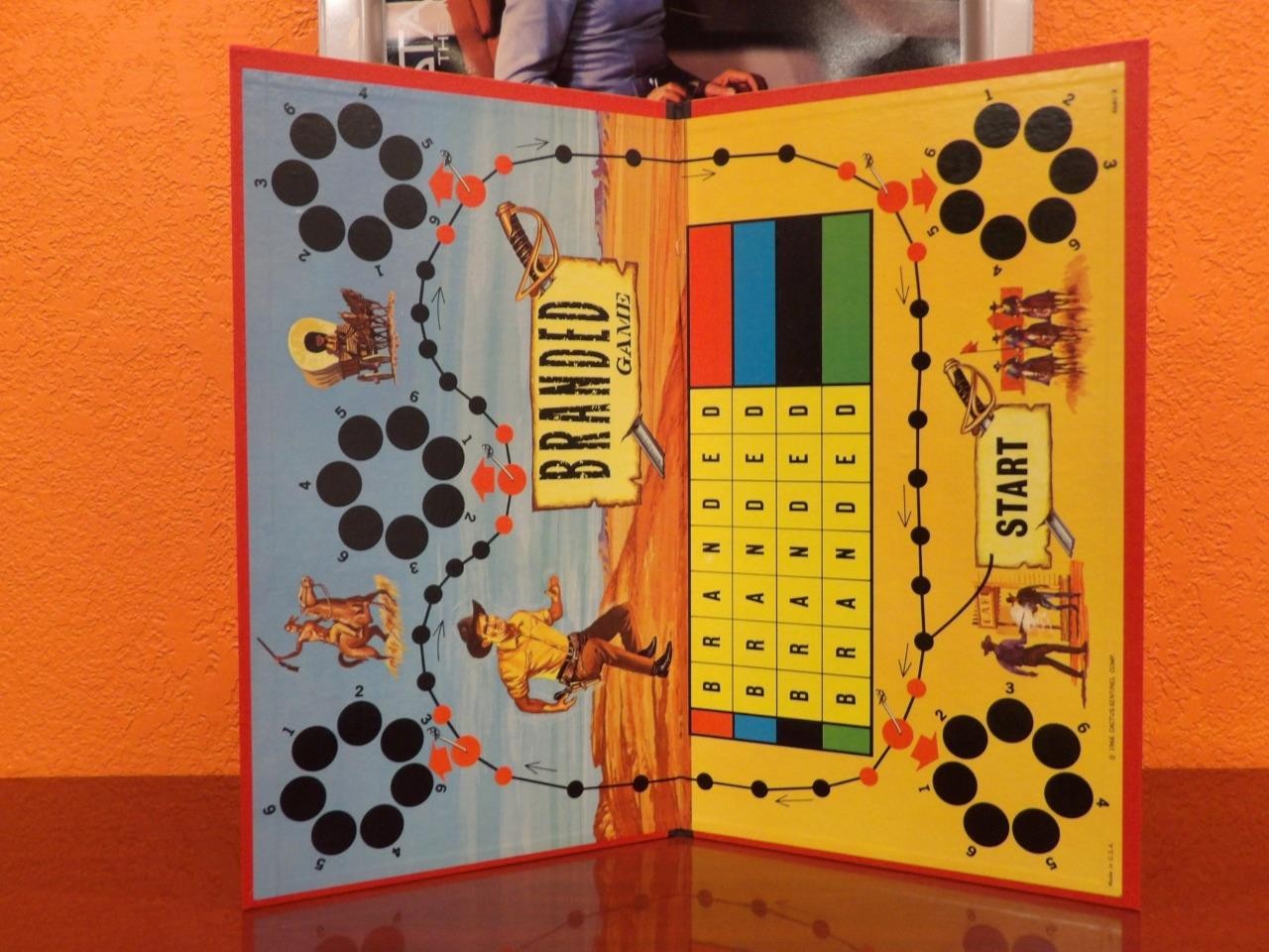 1966 BRANDED CHUCK CONNERS WESTERN COWBOY TV BOARD GAME MILTON BRADLEY COMPLETE