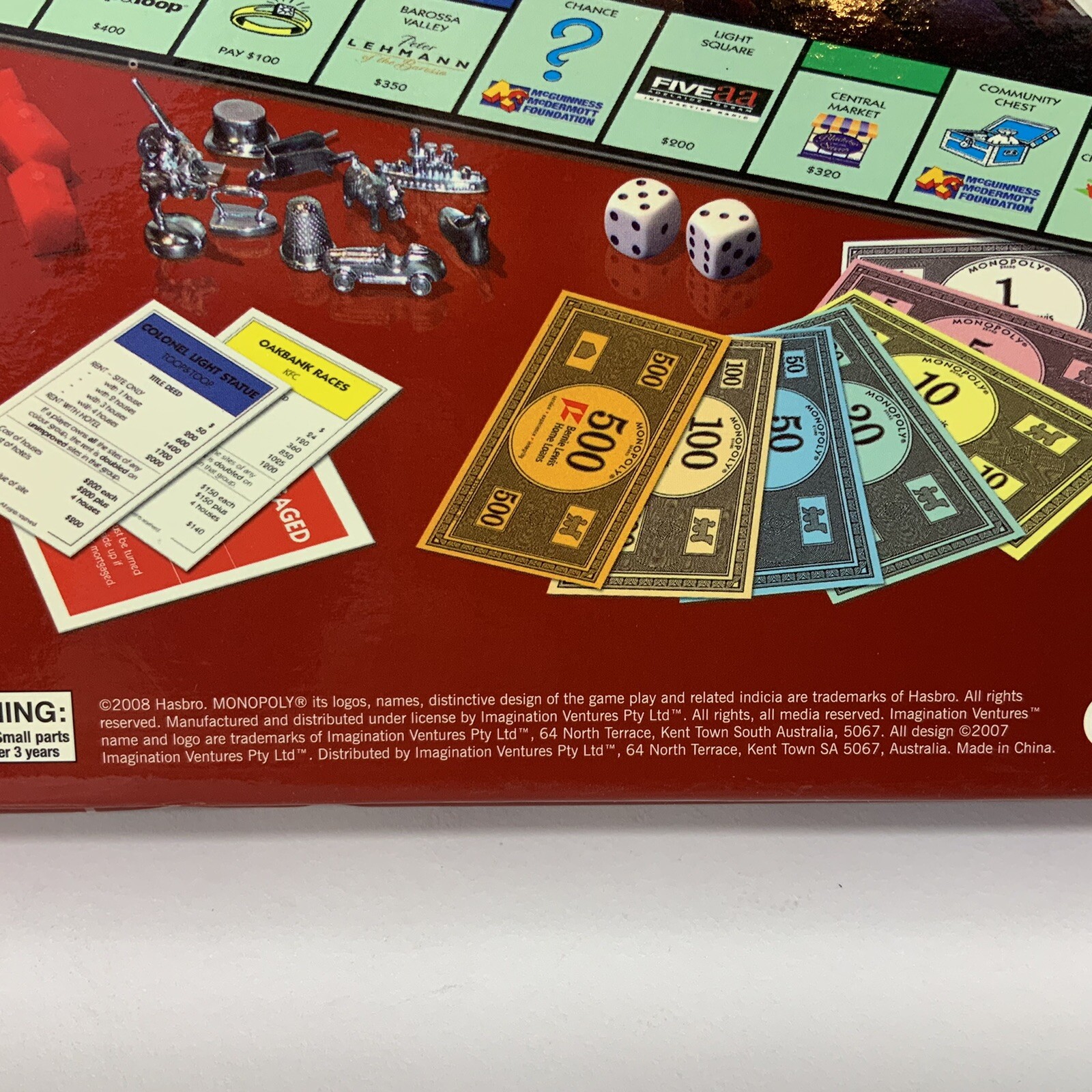 Monopoly Icons of South Australia Charity Ed. McGuinness McDermott 2008 Complete