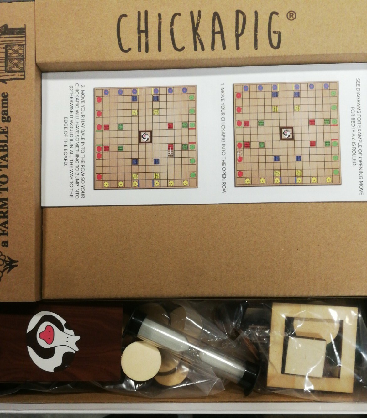 Chickapig Strategic Board Game Family Friendly Game For 2 or 4 Players with Ch…