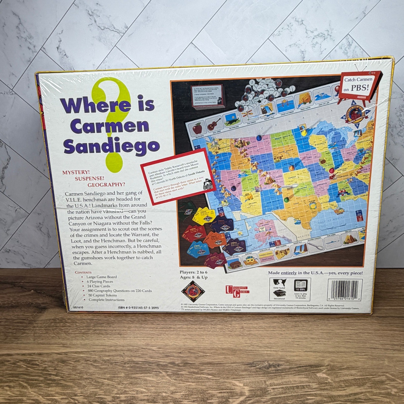 Where in the USA is Carmen Sandiego Board Game Kids Mystery Geography Game NEW