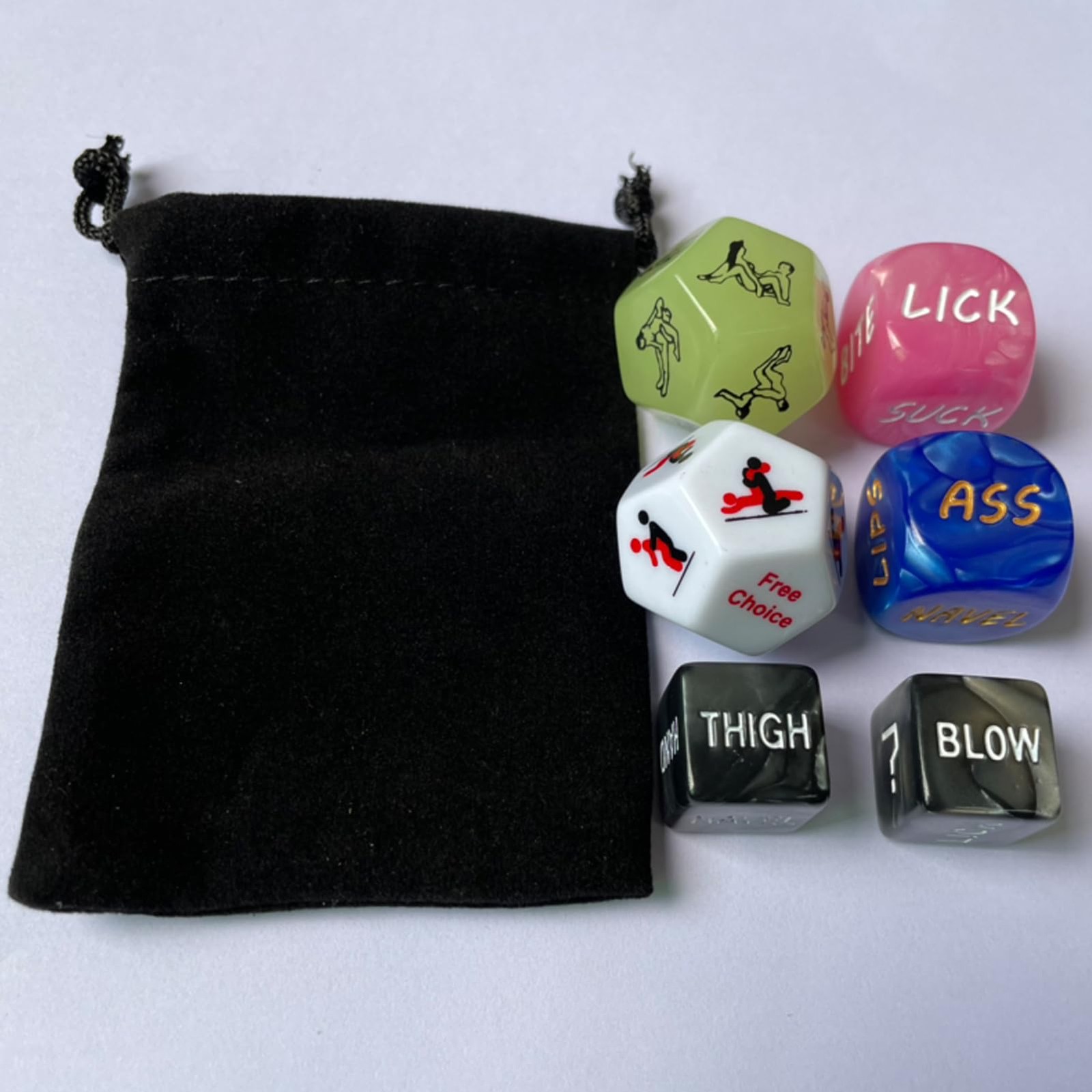 6 PCS Sex Dice Positions Sex Game Toys, Glow Dice for Date Night, Romantic A…