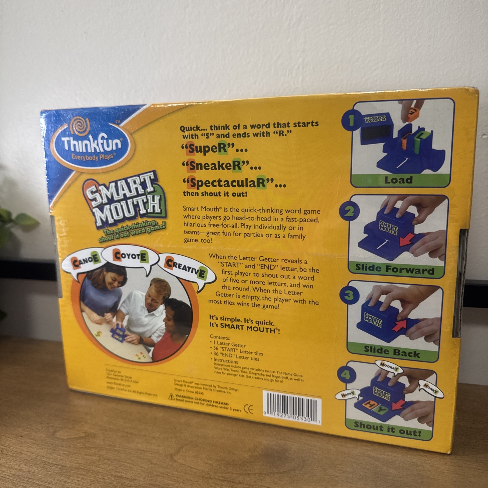 SMART MOUTH Quick Thinking Shout It Out WORD GAME 2+ Players 2001 Binary Arts