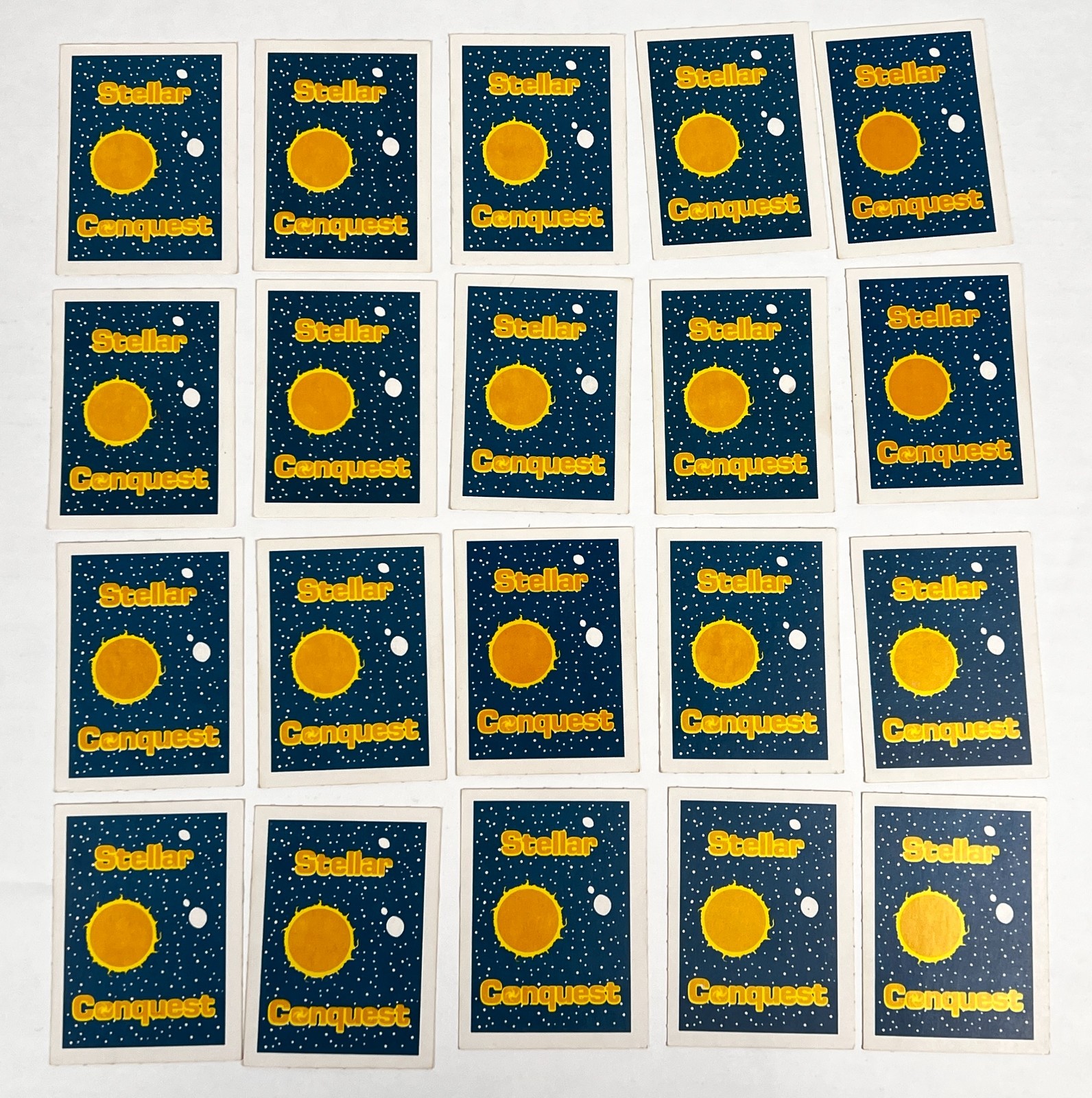 Vtg 1984 Avalon Hill Stellar Conquest Yellow Planet Cards Lot of 20 Parts