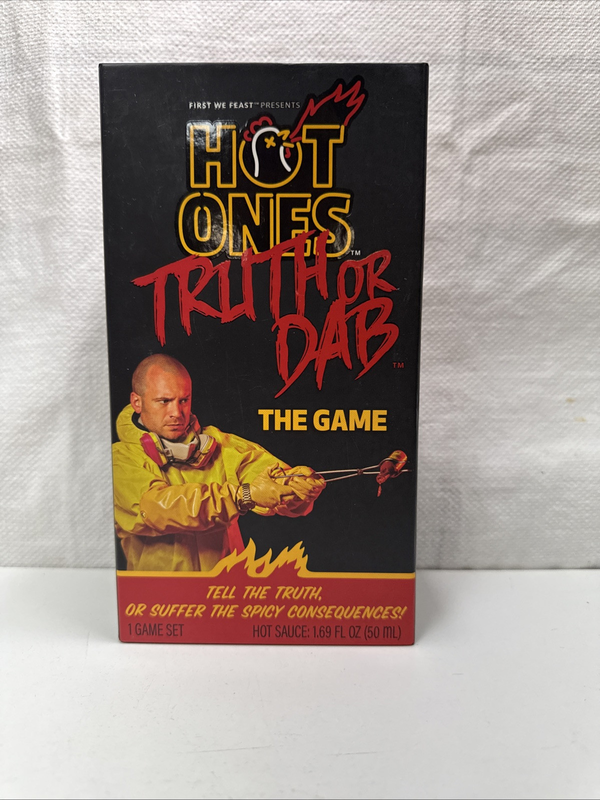 Hot Ones Truth or Dab The Game – (Hot Sauce Missing) Ages 17 Plus 3-6 Players