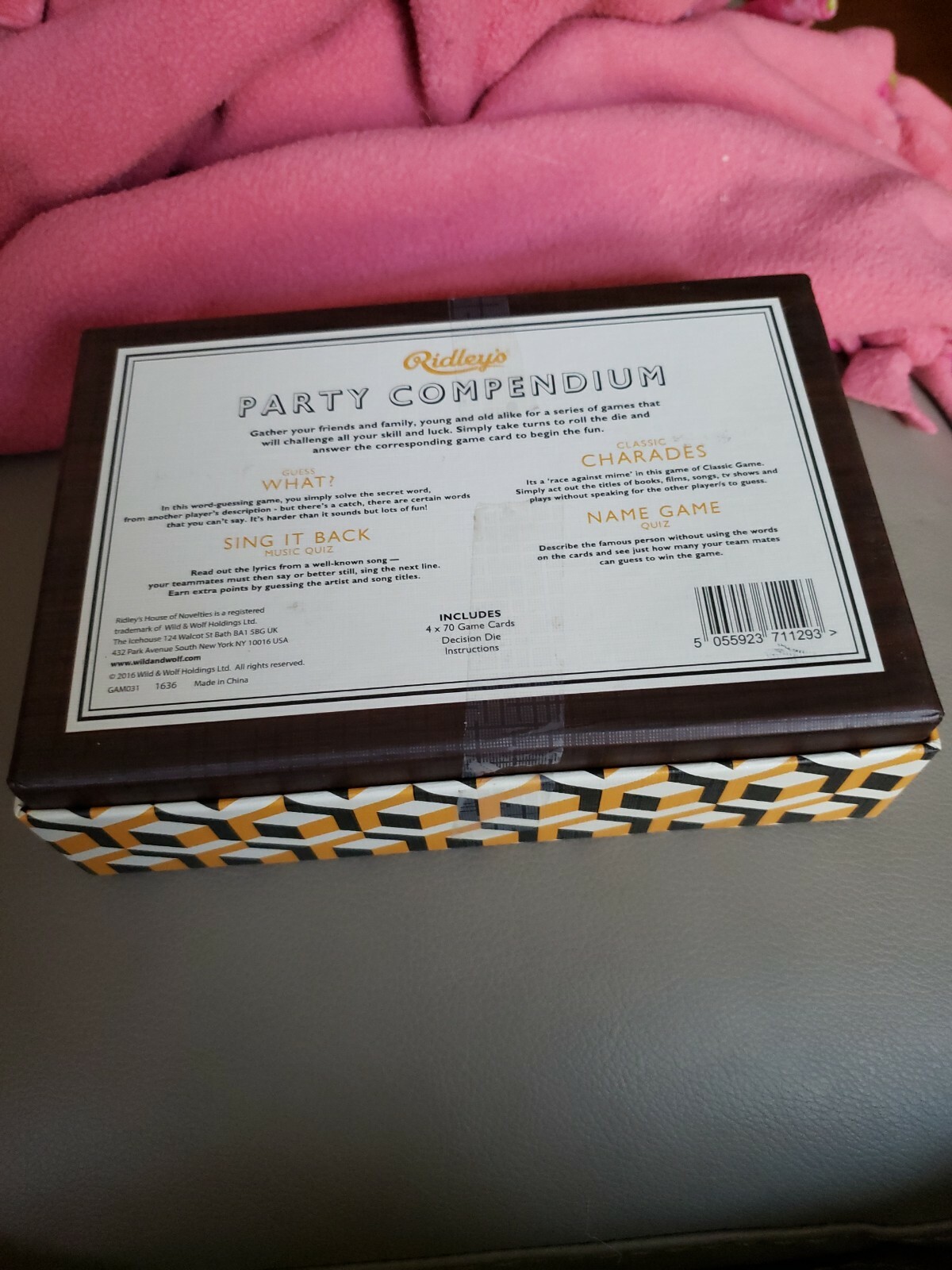 Ridley’s Games Room Party Compendium Classic Charades Name Game Quiz