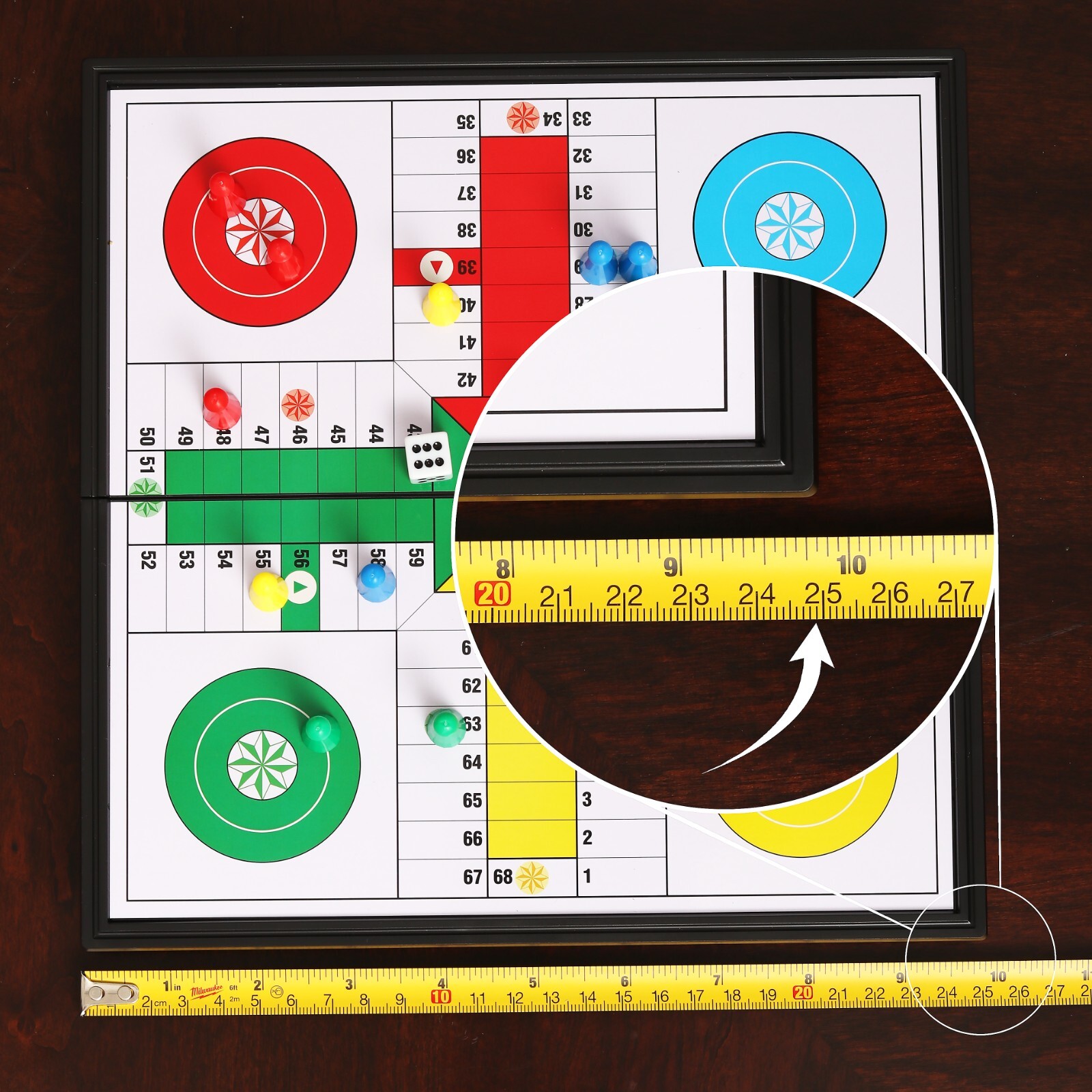 Magnetic Ludo Traditional Board Brain Game 25 X 25 cm new in Box