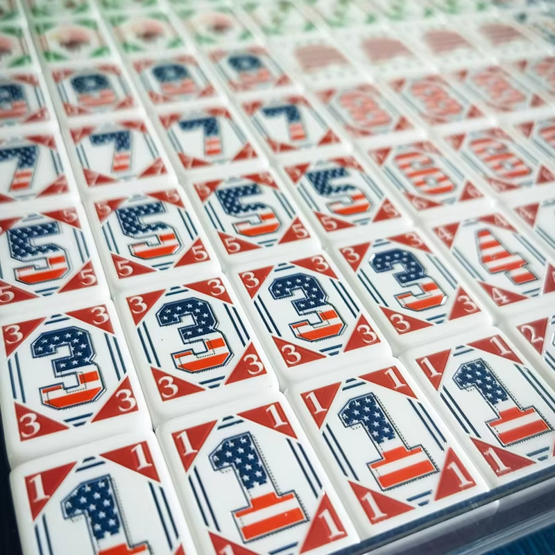 Premium American Mahjong Set 160pcs – American Story TILES + MAT
