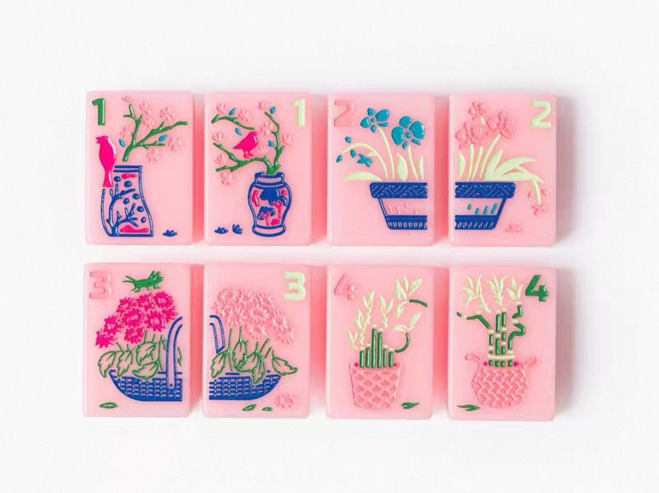 New high-end Pink American Mahjong Tiles set ,160 tiles+ Bag fast ship