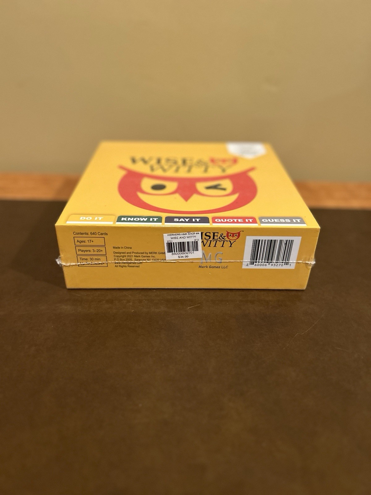 Wise & Witty Party Card Game 400 Cards Ages 17+ Trivia Game New Sealed