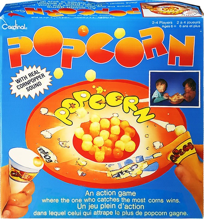 Cardinal Popcorn Game, Vintage 1980s Collectible, New! Mint in Sealed Box! MISB!