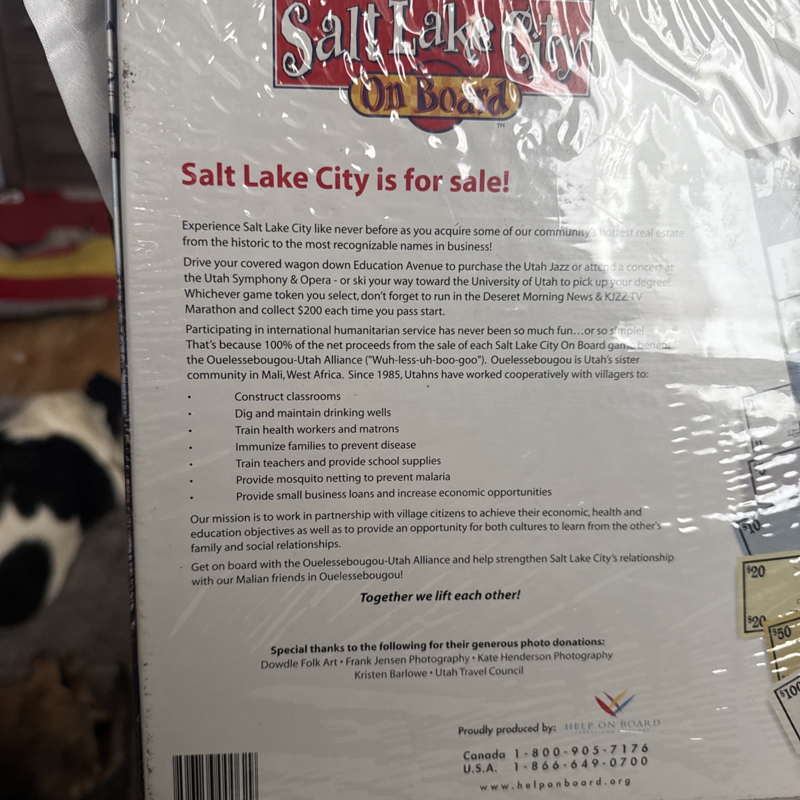 SEALED Salt Lake City On Board Family Night Game Salt Lake Utah Theme Mormon LDS