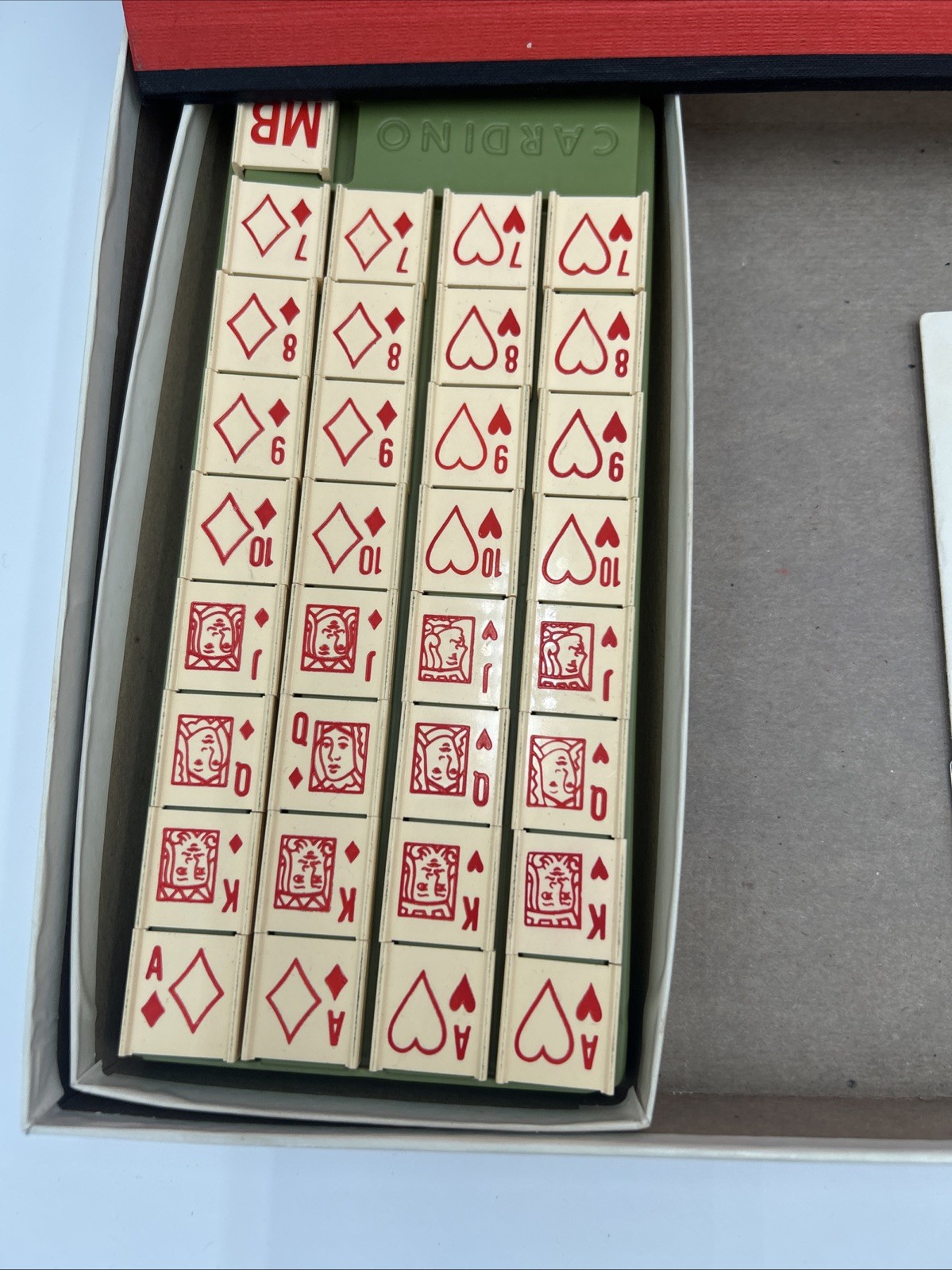Vintage 1970 Milton Bradley CARDINO Exciting Card Tile Strategy Game! COMPLETE!