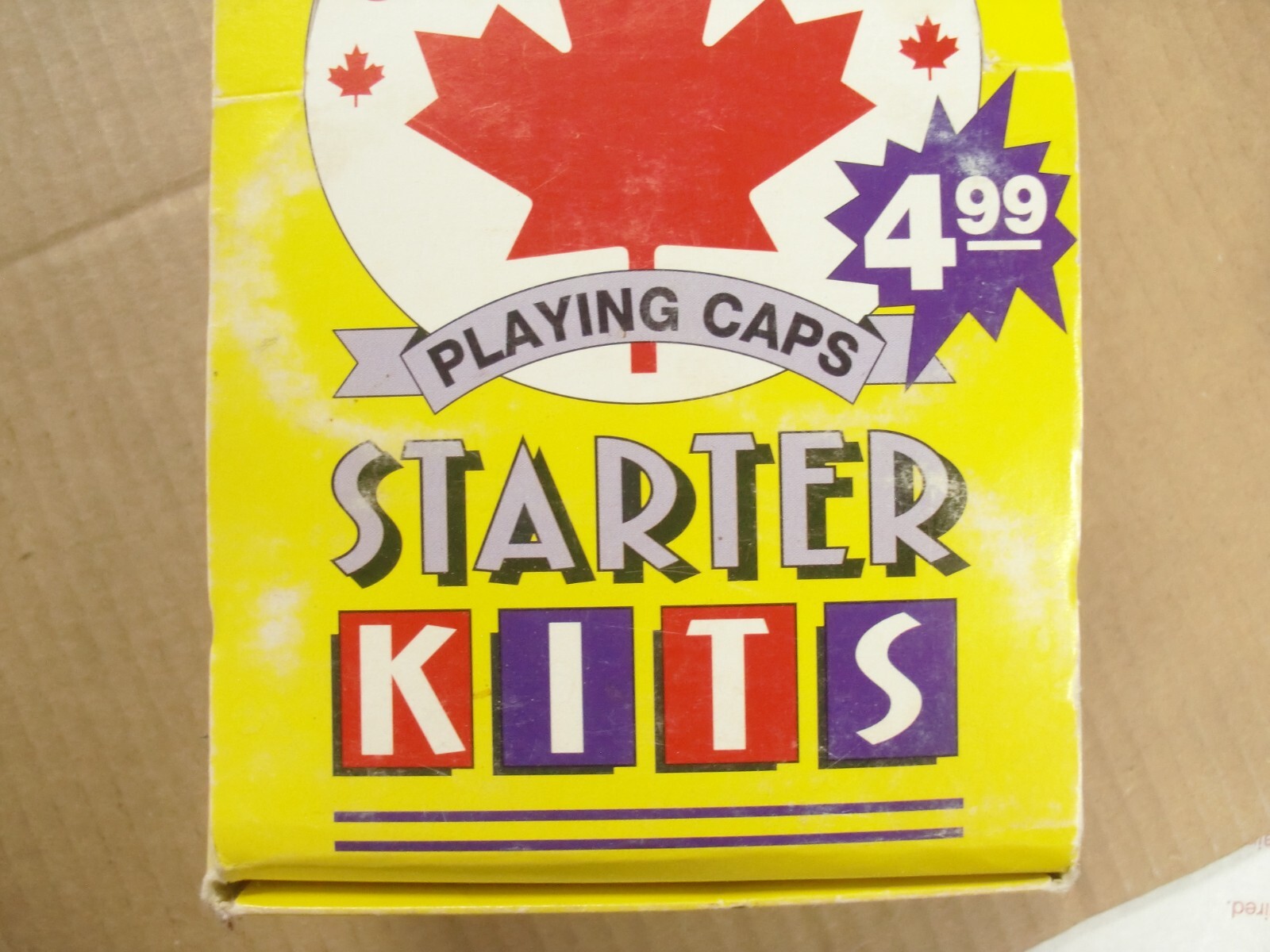POGS/MILKCAPS CANADA CAPS STARTER KITS BOX WITH 16 STARTER POG KITS IN CANISTERS