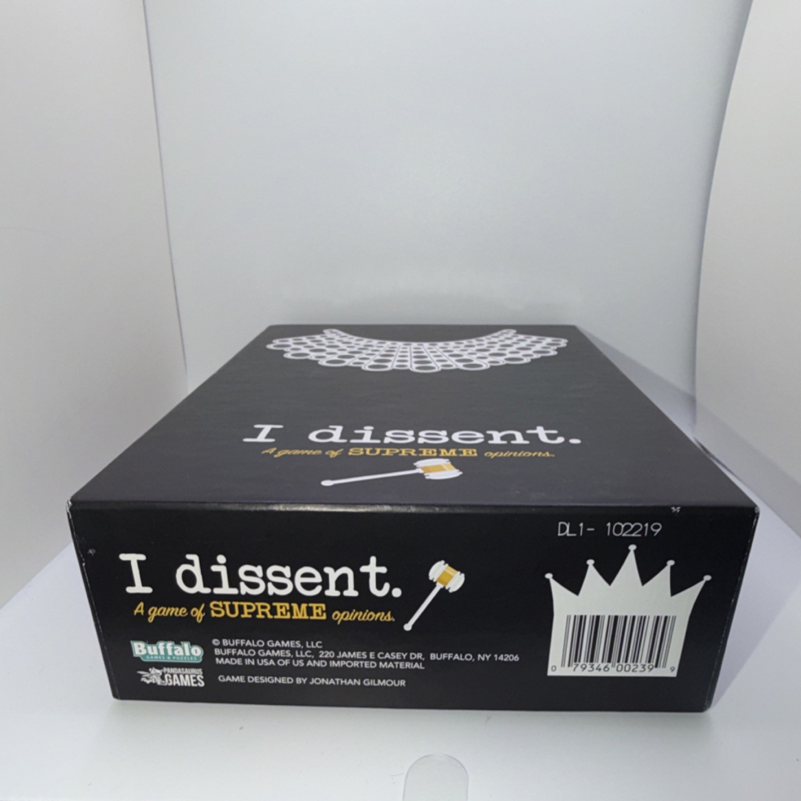 Buffalo Games I Dissent Supreme Court Card Game Hourglass 3+Players 14+ COMPLETE