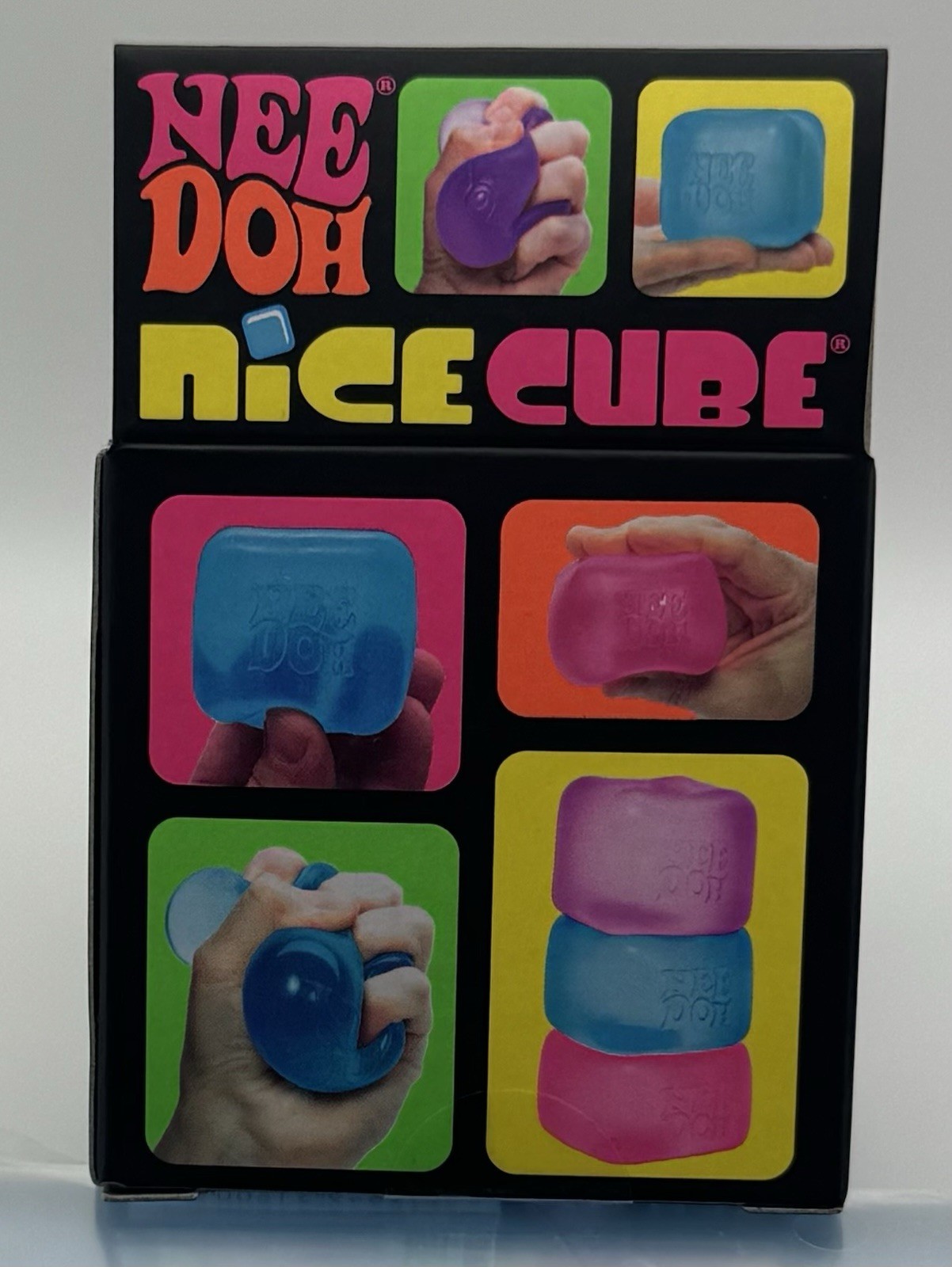 Needoh Nice Cube – PURPLE 💜 – Sensory Squeeze Toy, Super Solid Squish