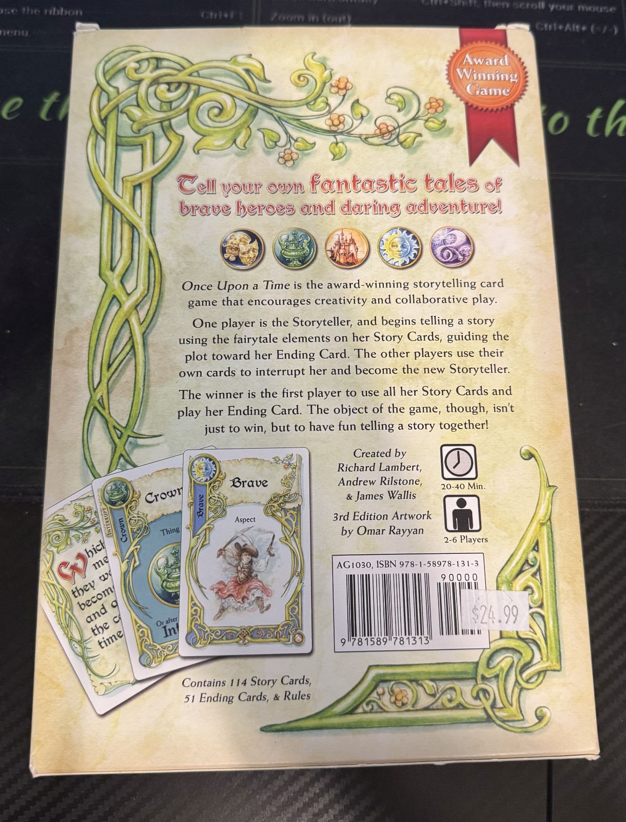 Once Upon a Time Storytelling Game – Atlas Games 2012 Complete in box