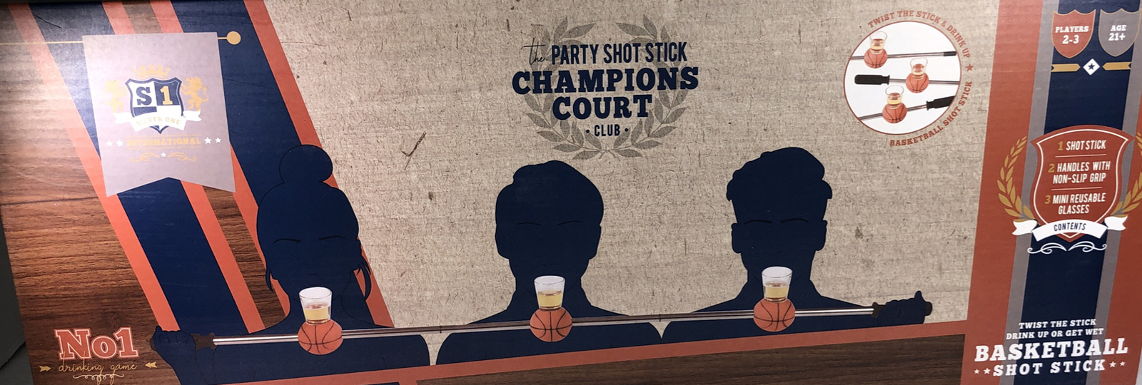Party Shot Stick Champions Court Club Drinking Game Basketball Shot Glasses NEW