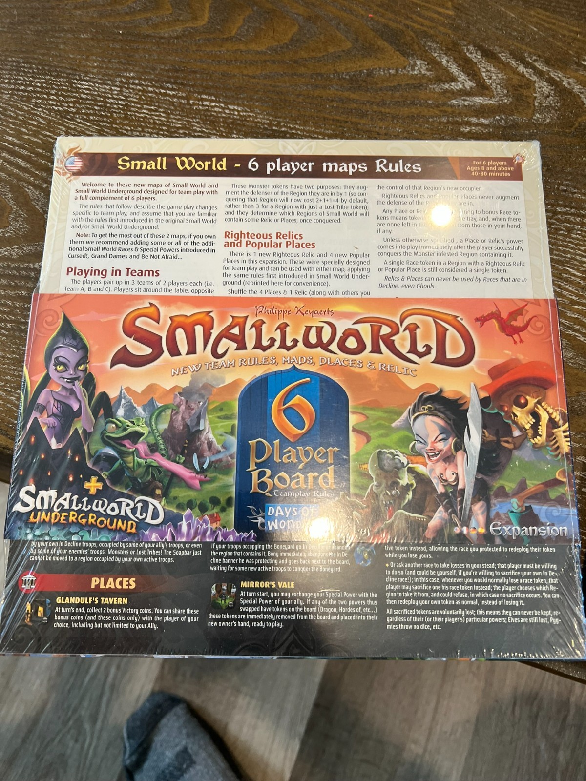 Small World 6 Player Board by Days of Wonder SEALED Expansion