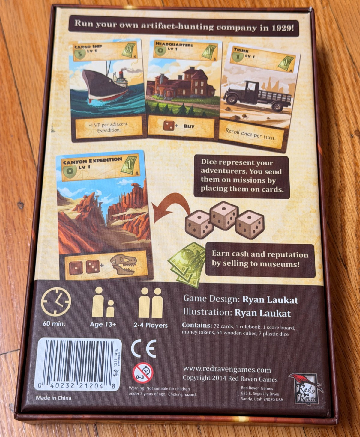 Artifacts, Inc board game (By Ryan Laukat) [Red Raven Games] 100% Complete