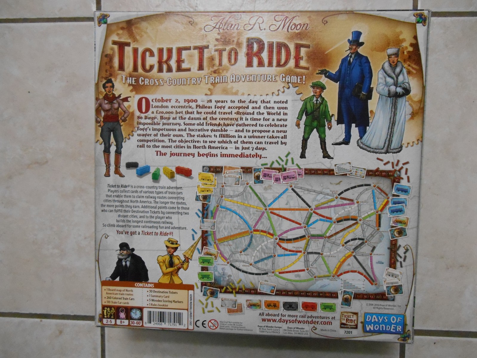 Ticket to Ride Board Game Days of Wonder Train Adventure Game 2019 – Complete