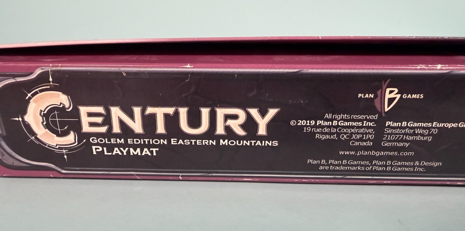 Century Golem Ed. Eastern Mountains Playmat Play Mat Plan B Games in box