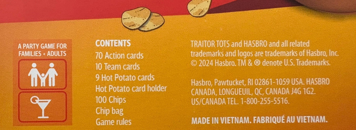 Traitor Tots Card Game Fast-Paced Party Game Hasbro 2024. New & Sealed