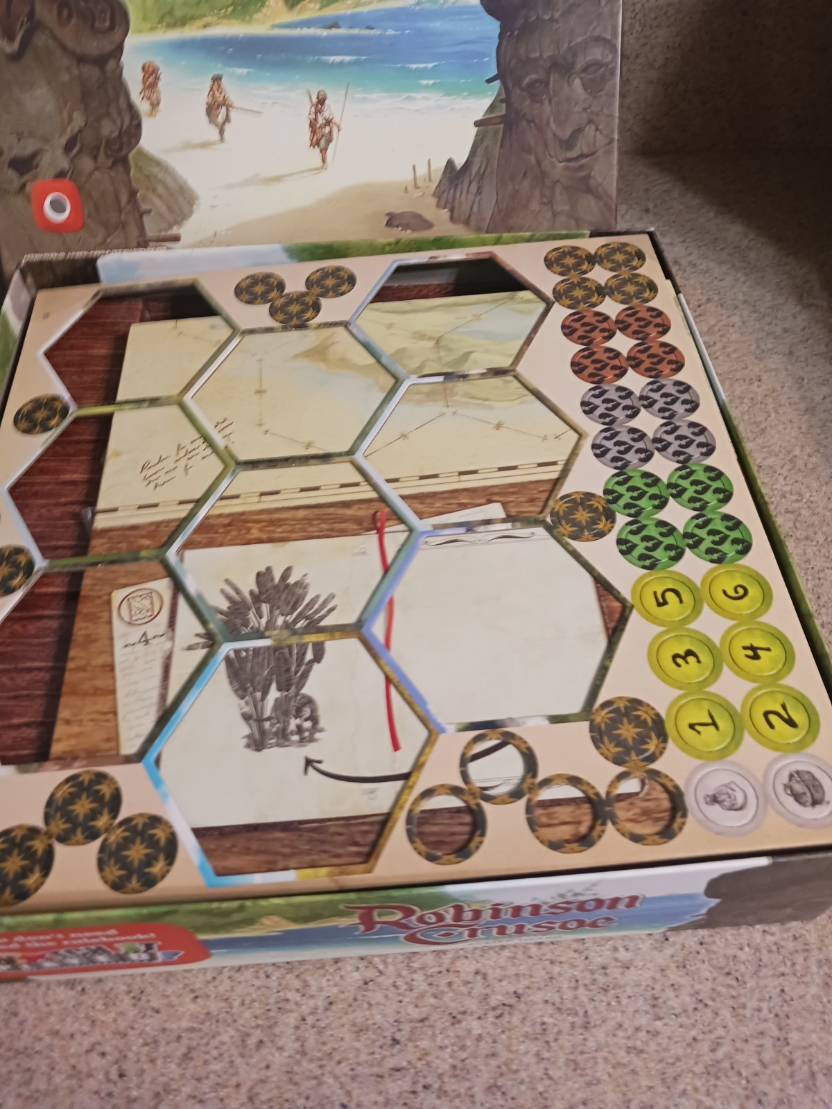 Robinson Crusoe Adventures on the Cursed Island Board Game COMPLETE PLAYED ONCE