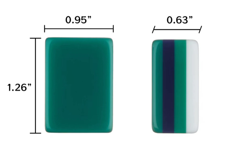 DARK GREEN – 4 Layer Acrylic Mahjong Tiles Full American Set 160 Tiles US SELLER