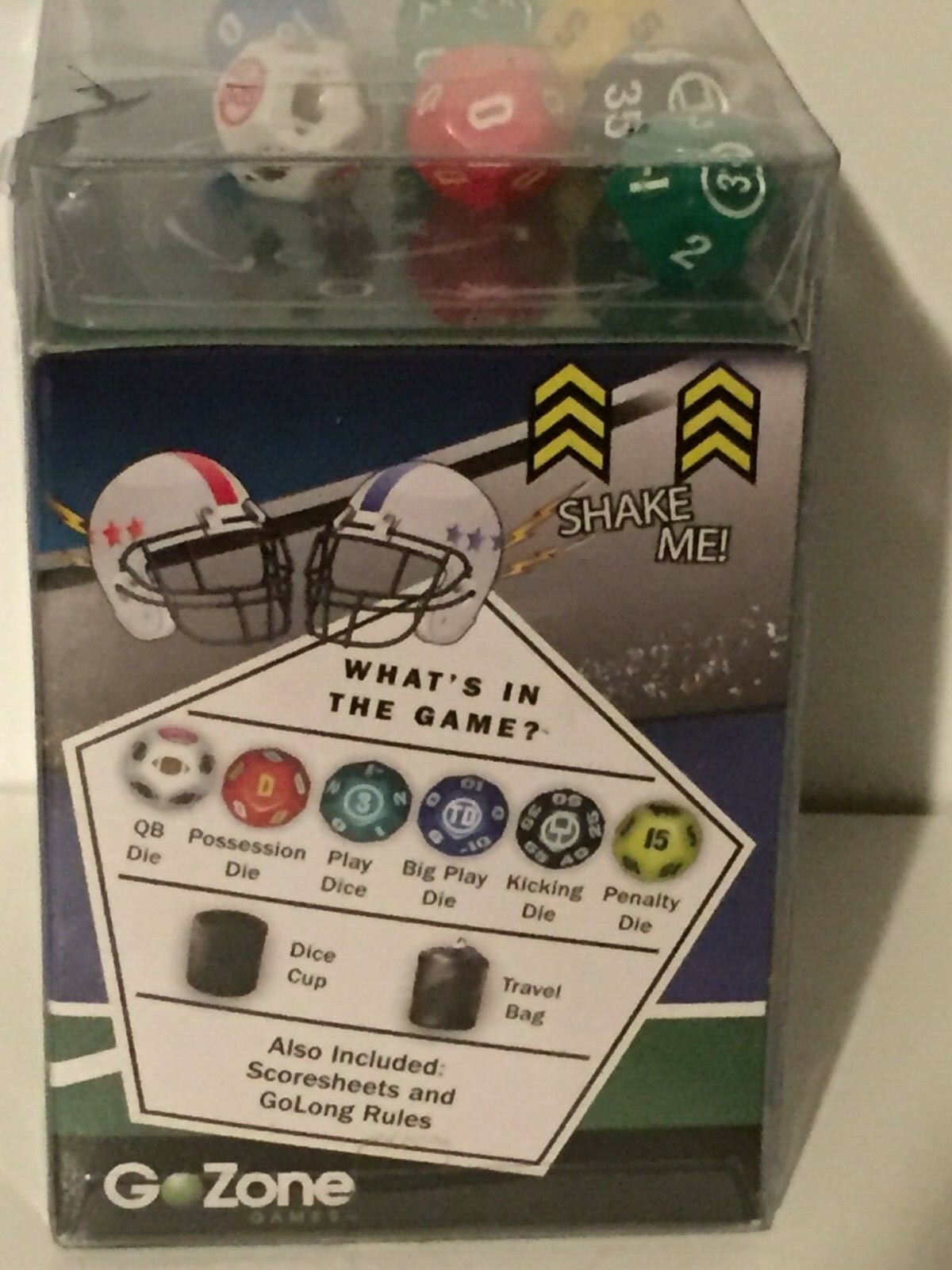 Go Long! Football Dice Game Go Zone Games Zobmondo Toy Sports Travel Edition