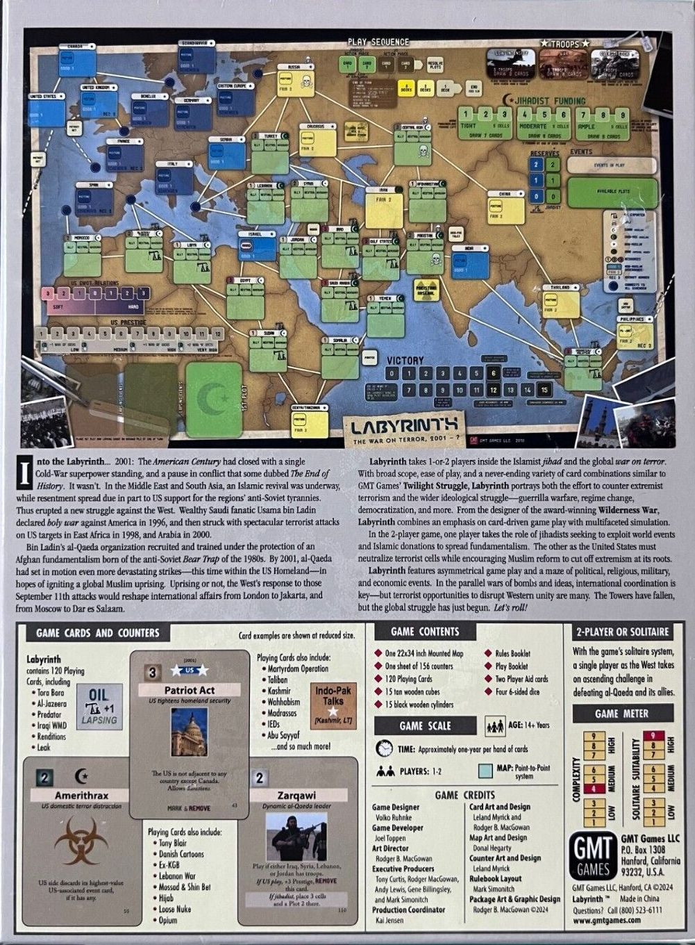 GMT Games: Labyrinth: The War on Terror 5th Printing NISW Fast Shipping
