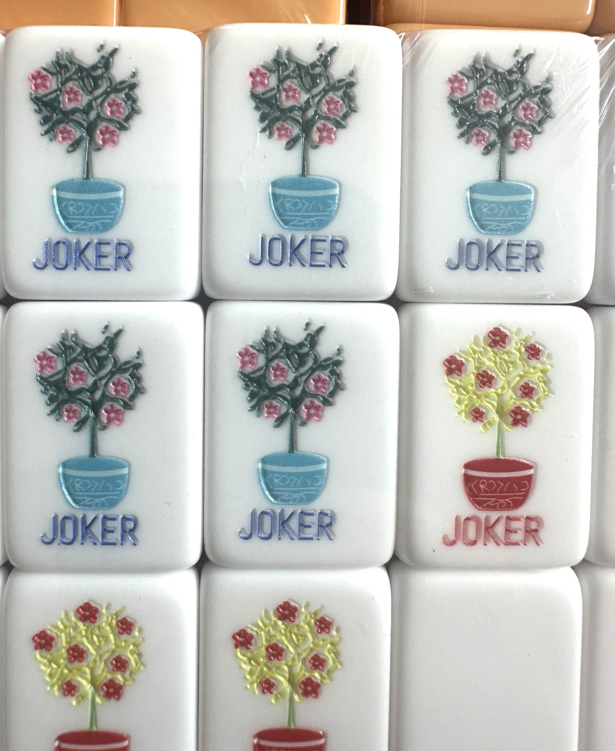 PRINTING ERROR – SUNSET ORANGE 4 Layer Acrylic Mahjong Tile Set READ DESCRIPTION